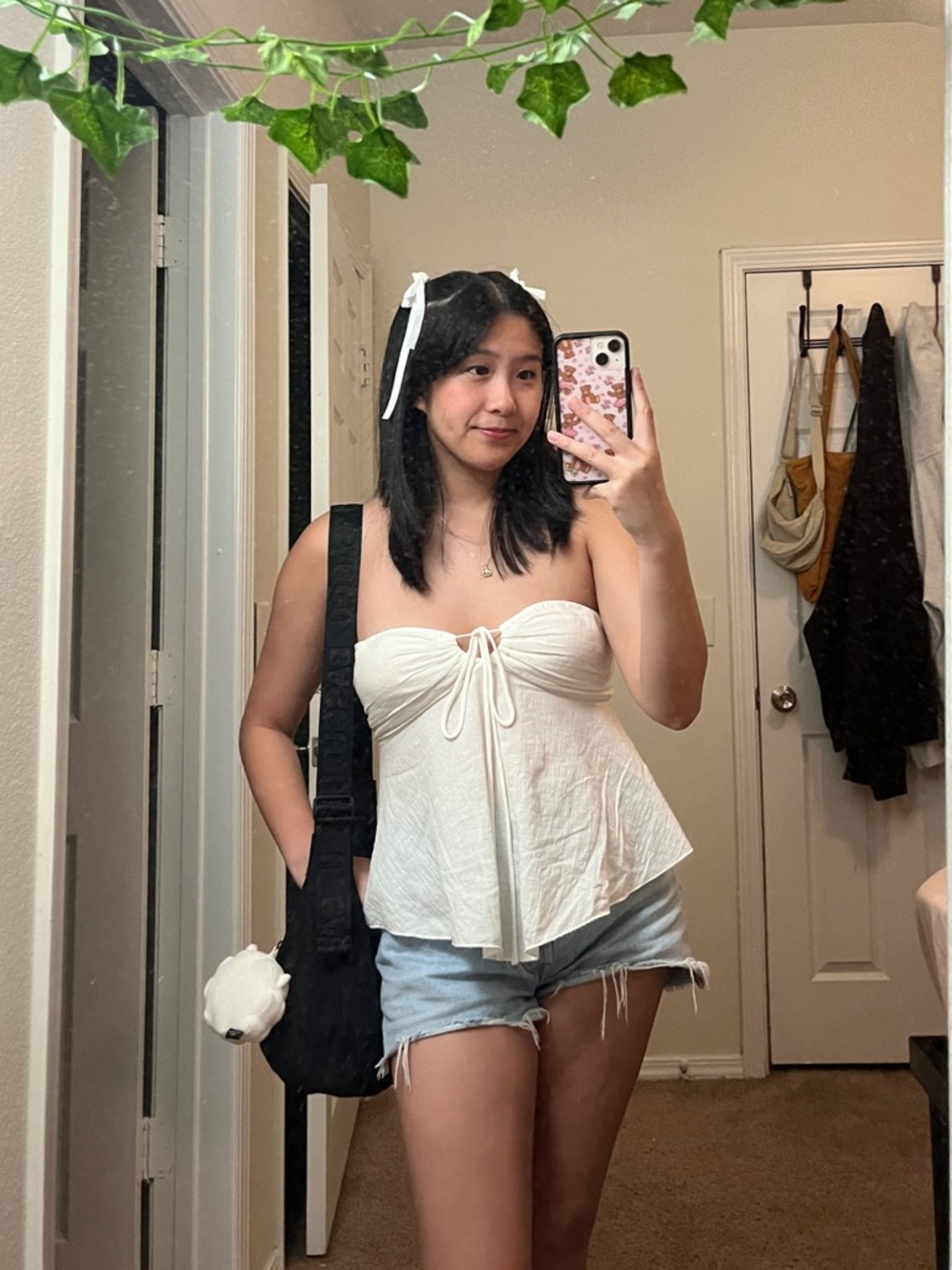 edikted white strapless top